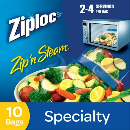 Ziploc Pinch And Seal Zip N Steam Microwave Cooking Bags Medium 10 Ziploc Pinch And Seal Zip N Steam Microwave Cooking Bags Medium 10 Ct