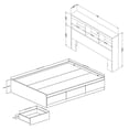 thumbnail image 3 of Pemberly Row Lit de Rangement de Bibliothèque en Bois Moderne en Blanc Pur, 3 of 3