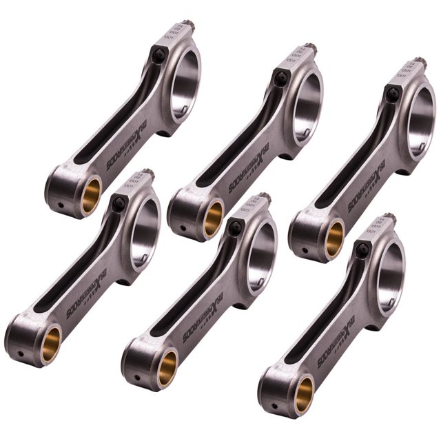 Maxpeedingrods 6x Forged Connecting Rods +ARP 2000 Bolts for Audi A4 A6 RS4 quattro 2.7T 154mm