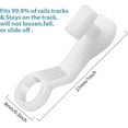 thumbnail image 3 of Zshan Ensemble de 60 Accessoires pour Crochets de Poulie de Rideau Accessoires de Remplacement pour Poulies de Rail de Rideau, 3 of 5
