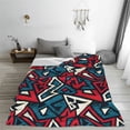 thumbnail image 5 of Salouo Geometric Elements Print Bed Blankets,Flannel Blanket Comfortable Air Conditioning Blanket Lightweight Blanket for Sofa Bed Travel & Couch -60"x50", 5 of 8