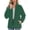 Green, variant on Hontri Women's Winter Zipper Wool Teddy Casual Coat Zipper Pocket Winter Warm Soft Jacket on Sales, Plus Size Coat for Women