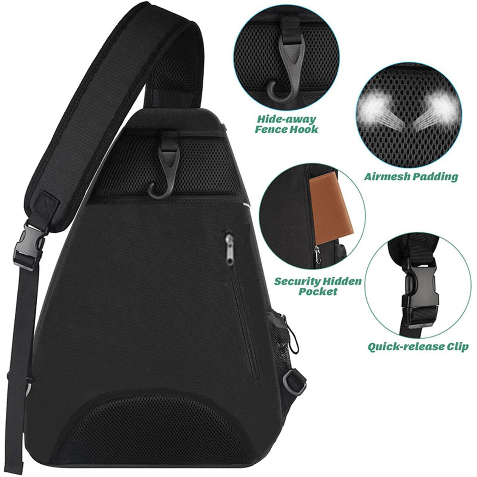 Kyusrd Badminton Racket Bag For Outdoor Sports Training Singles Shoulder Tennis Bag Backpack Crossbody Bag