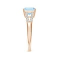 thumbnail image 2 of ANGARA Natural Solitaire Emerald-Cut 1.35 ct Aquamarine Split Shank Ring in 14K Rose Gold for Women (Size-7mm) | March Birthstone, Anniversary, Jewelry Gift for Women | Natural Aquamarine Ring, 2 of 7
