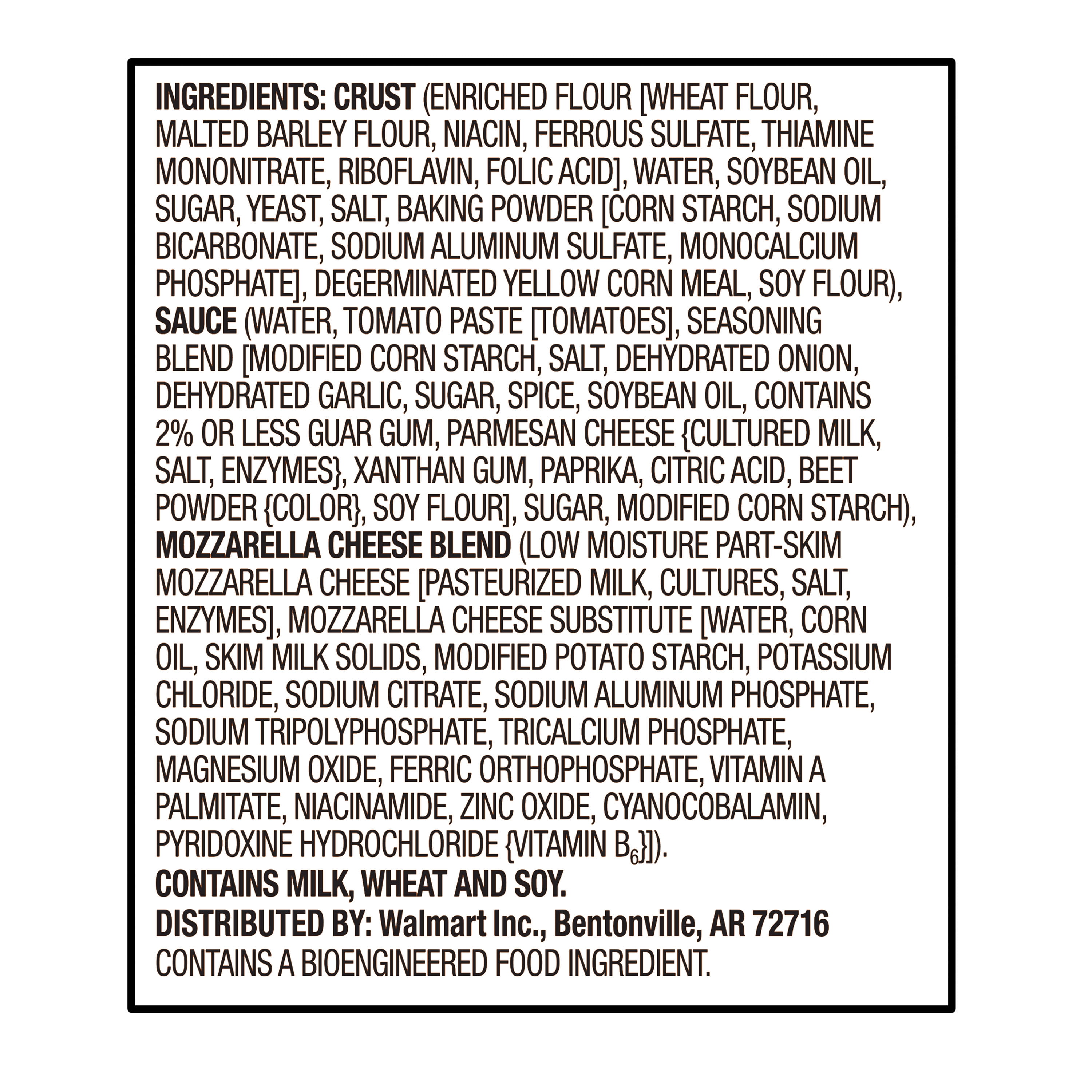 Great Value Microwavable Thin Crust Cheese Pizza, 7.2 oz (Frozen)