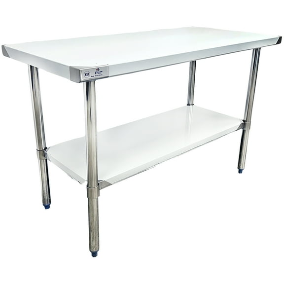NSF Certified All Stainless Steel Work Table – Multiple Sizes Available 24x48 – Commercial Prep Table with Undershelf, 34''H