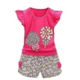 thumbnail image 3 of 26-27 Toddler Baby Girls Lollipop Tops Short Outfit, 3 of 4