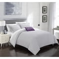thumbnail image 2 of Chic Home Enchanted Garden 4 Piece Reversible Duvet Cover Set 100% Cotton Large Floral Design Geometric Scale Pattern Print Zipper Closure Bedding - Decorative Pillow Shams Included, Queen Lavender, 2 of 2