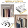 thumbnail image 4 of Perchas Multifuncionales Tipo S de 9 Niveles, Acero Inoxidable, Plegables y Antideslizantes, Ahorro de Espacio, Organizador para Pantalones, Faldas y Bufandas, 4 of 6