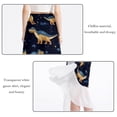 thumbnail image 2 of Starry Dinosaur Chiffon Summer Beach Dress for Women with Polyester Straps, 2 of 6