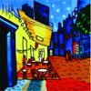 En Vogue BB-01 Cafe Terrace At Night By Van Gogh - Decorative Ceramic Art Tile - 8 in. x 8 in.
