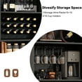 thumbnail image 5 of SESSLIFE 71 Inch Pantry Cabinet with Wine Rack and Glass Holder, Arched Black Design for Coffee Bar and Whiskey Corner, Freestanding Storage for Dining Room, Black Natural, 5 of 7