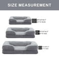 thumbnail image 3 of WATANIYA PET Orthopedic Egg-Crate Foam Dog Sofa Bed,Removable Nonslip Pet Couch With Sides, Grey, 3 of 7