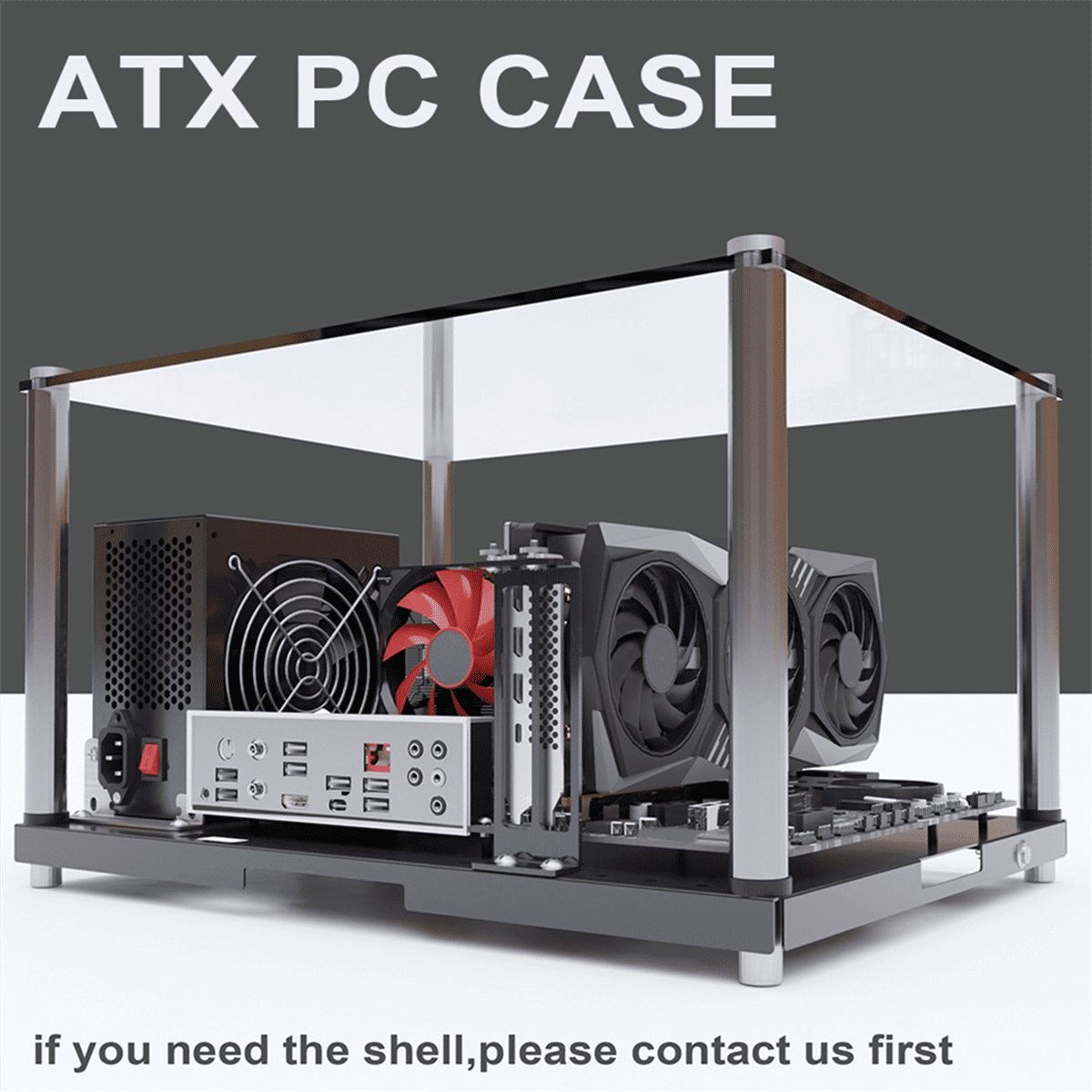 PC Test Open Chassis Rack Bench Frame DIY Gaming Computer Case Support Motherboards ATX MATX New