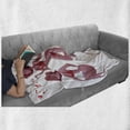 thumbnail image 6 of Modern Soft Flannel Fleece Blanket, Woman in Swimwear Girl with Love Heart Female Body Bikini Illustration, Cozy Plush for Indoor and Outdoor Use, 70" x 90", Pale Pink Ruby and Red, by Ambesonne, 6 of 6