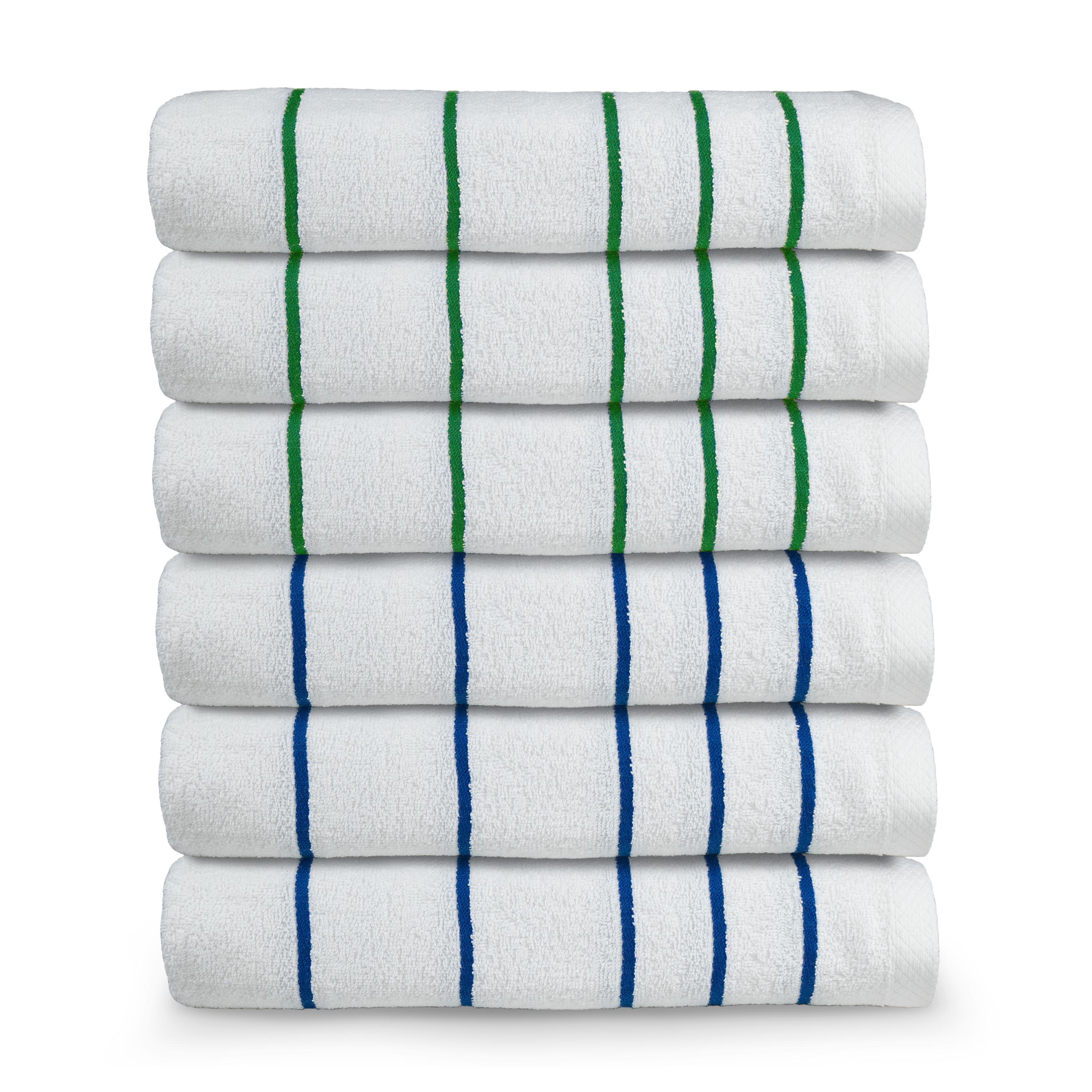 Martex Resort Striped Cotton 30x60 Towel, 3 Pack, Green