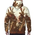 thumbnail image 7 of Xecao Western Rabbit Cowboy Pattern Men's Adult Pullover Hoodie,Hooded Sweatshirt-Small, 7 of 7