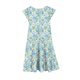 thumbnail image 3 of Vestido de verano para niña, de manga corta, con cuello redondo y estampado floral, de poliéster, con bolsillos y volantes., 3 of 5