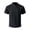 A41-Black, variant on Kalauyu Stand Collar Half Button Shirts for Men Short Sleeve Vertical Stitch Decor Casual Summer Golf Tops