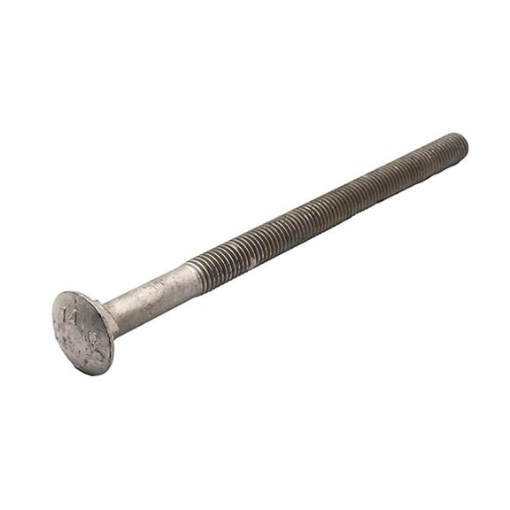 1/2"-13 x 12 (25 Pack) Hot Dipped Galvanized Carriage Bolt, 6" of Thread, Grade A 307, for Exterior Use - by