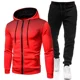 thumbnail image 3 of Chándal con estampado de moda para hombre, Sudadera con capucha y cremallera, pantalones de chándal, trajes de dos piezas, conjuntos deportivos informales para Fitness y trotar, 3 of 5