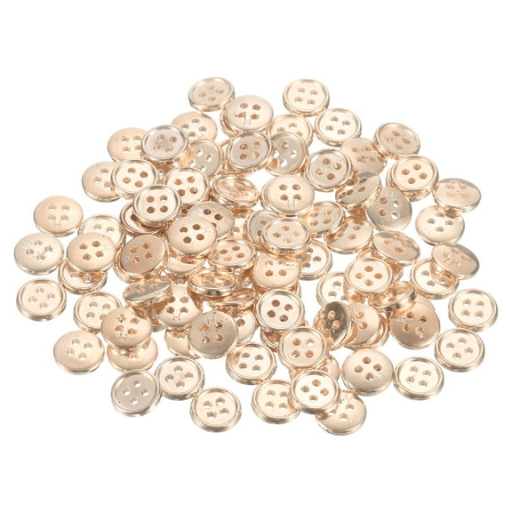 106pcs 100pcs 16L Plastic Sewing Buttons 10mm 3/8" 4-Hole Round Replacement Craft Button for Coats Sewing Clothing and DIY, Rose Gold