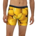 thumbnail image 2 of Rateoe Ripe Yellow Lemon Print Men’s Underwear Boxer Briefs Soft Comfortable Underwear Boxer Briefs, Long Leg Briefs,Anti-chafing Boxer Briefs, 2 of 7