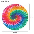 thumbnail image 6 of Colorful Tie Dye Pattern Round Tablecloth 60"x60",Wrinkle Wipeable Table Cloth for Kitchen Dining Room Picnic Patio Party, 6 of 6