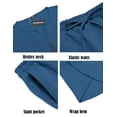 thumbnail image 4 of COOFANDY Men's White Linen Pants and Shirt Set Casual Beach Yoga Outfits 2 Piece Cotton Linen Henley Shirts Loose Pants Sets, 4 of 5