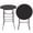 Black, variant on Arlopu 2pcs Folding Round Cocktail Tables, Bar Height Table with Locking Mechanism and Removable Legs for Party, Patio, Kitchen