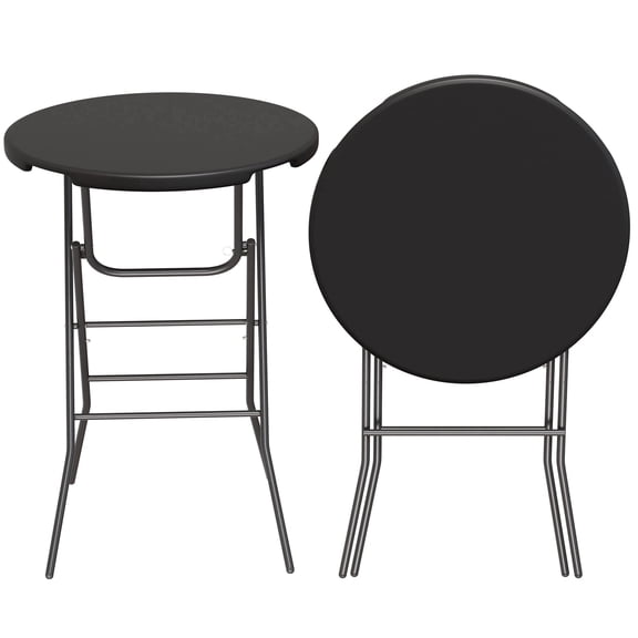 Arlopu 31.5" Round High-Top Folding Cocktail Table, Portable Bar Height Table with Removable Locking Legs for Party, Patio, Kitchen