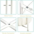 thumbnail image 6 of Round Sofa Side Table End Table with Storage Fabric Basket for Living Room Bedroom Removable Tabletop Home Nightstand, White, 6 of 8