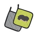 thumbnail image 2 of Carolines Treasures BB7767PTHD Vietnamese Pot-Bellied Pig Green Pair of Pot Holders, 2 of 3