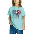 thumbnail image 4 of BRGZLK Independence Day Shirts For Kids Fashion Cute USA Flag Printed Tees Boys Girls Loose Round Neck Casual Short Sleeve Cotton Tops Blue 5-6 Years, 4 of 6