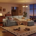 thumbnail image 5 of DILORA 108'' Boneless Cloud couches for Livingroom,Sectional L-Shape Couch With Ottoman,3 Seater Convertible Modular Soft sofa,Gray, 5 of 8