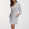 thumbnail image 2 of 2023 Summer Womens Bathrobe Absorbent Towel Soft Comfortable Home Spa Robe Pajamas, 2 of 4