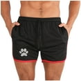 thumbnail image 3 of DDAPJ pyju Birthday Gifts! Men's Running Shorts Breathable Athletic Gym Mesh Shorts for Men Dog Paw Printed Casual Gym Workout Short Pants 2025 Bronze XXL, 3 of 7