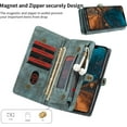 thumbnail image 6 of For iPhone 13 Pro Max 6.7 Leather Detachable Wallet Zipper Case with 11 Card Slots Holder Magnetic case for iPhone 13 Pro Max Flip Wallet Handle Wrist Strap Shockproof Pocket Handbag, 6 of 6