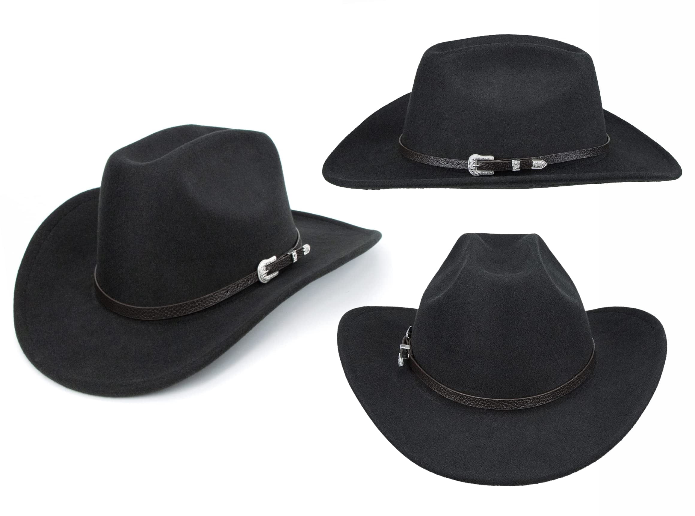 Western Cowboy Hat for Men Women Classic Roll Up Fedora Hat 