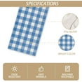 thumbnail image 2 of Linen Watercolor Blue White Buffalo Check Table Runner - 13x72" Farmhouse Spring Summer Easter Kitchen Decor (Blue & White), 2 of 6