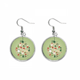 thumbnail image 1 of mas Santa Claus Snowman Tree Green Ear Dangle Silver Drop Earring Jewelry Woman, 1 of 3