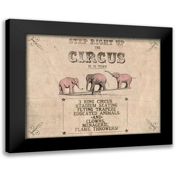 Popp, Grace 14x12 Black Modern Framed Museum Art Print Titled - Vintage Circus Collection A