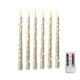 thumbnail image 2 of Velas LED de cadenas de luz 6PC Set - Llama cálida y parpadeante amarilla, velas de plástico blanco beige Decoración ambiental flexible de 27" para interior y exterior, 2 of 6
