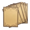 thumbnail image 2 of 8Pcs Kraft Paper Retro Writing Paper Vintage Letter Paper Stationery Set (2 Patterns), 2 of 5