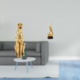 thumbnail image 2 of Figura de guepardo,Figura de guepardo dorado,adorno de escritorio moderno,Escultura abstracta de fuego,Estatua de arte abstracto,adorno decorativo para el hogar,Escultura de fuego, 2 of 8
