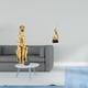 thumbnail image 2 of Figura de dorada, escultura abstracta de fuego, adorno de resina, decoración artística de escritorio, diseño moderno, ideal para sala de esta, 2 of 8