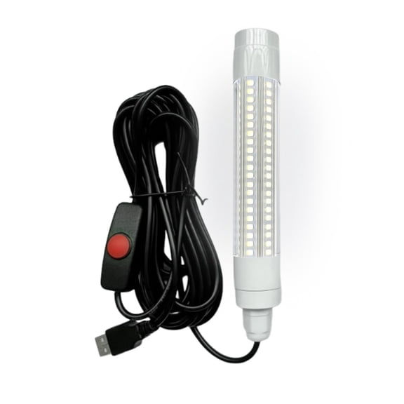 Underwater Fishing Light LED Fish Attractor Portable IP68 Waterproof with 5m Cord for Crappie Night Fishing