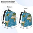 thumbnail image 2 of Xecao Earth View World Map Canvas College Laptop Backpack, a durable rucksack designed for both men and women, ideal for travel, school, and daily use-Medium, 2 of 5