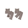 thumbnail image 3 of Loicainy Toddler Kids Girls Summer Outfits Plaid Clothes Set 12 18 24 Months 2T 3T 4T 5T Sleeveless Doll Collar Vest Tops and Elastic Waist Pants, 3 of 10