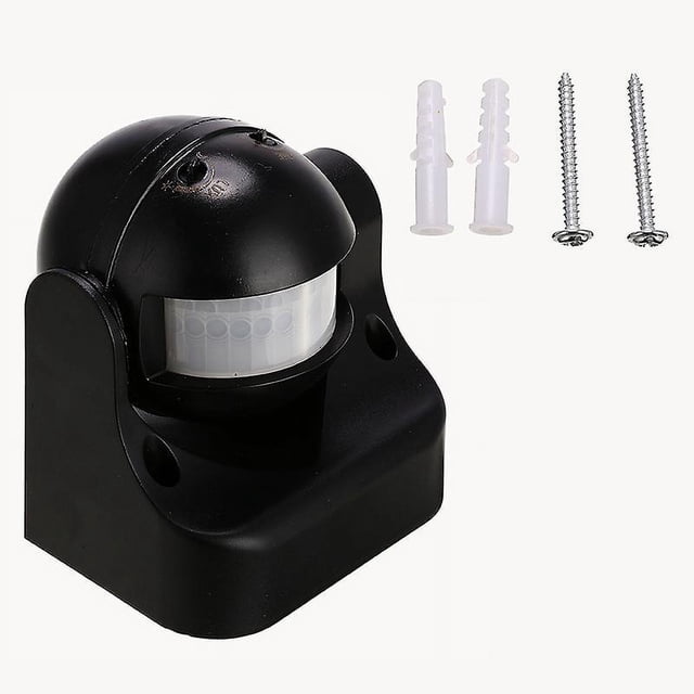 Sensor de movimiento infrarrojo montado en la pared que enciende el negro de la gama Max.1200w de Ip44 el 12m